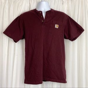 Carhartt Mens Short Sleeve Henley Neck Workwear